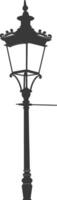 Silhouette Street Light black color only vector