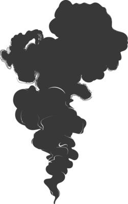 Silhouette smoke black color only