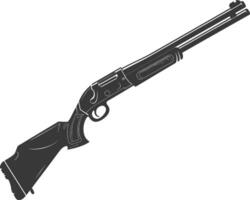 Silhouette shotgun gun military weapon black color only vector