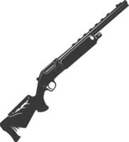 Silhouette shotgun gun military weapon black color only vector