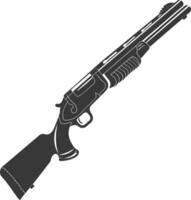 silueta escopeta pistola militar arma negro color solamente vector