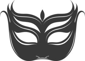 Silhouette theatrical mask black color only vector