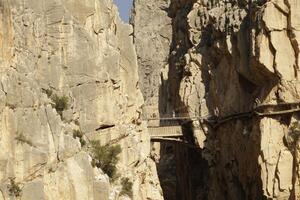 kings path, popular walk in the province Malaga, Spain photo