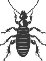 Silhouette termite animal black color only vector