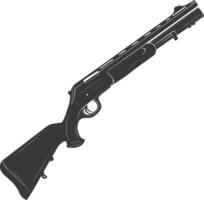 Silhouette shotgun gun military weapon black color only vector