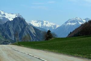 snow on the french alps photo