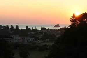 sunrise on lesbos, greece photo