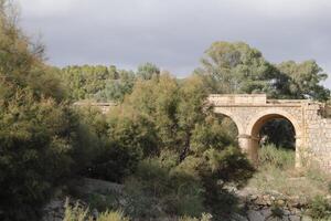 collapsed santa barbara bridge after floodings several years ago, almeria, andalucia, spain photo