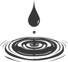 Silhouette water droplet black color only vector