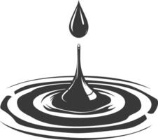 Silhouette water droplet black color only vector