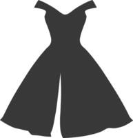 silueta mujer vestidos negro color solamente vector