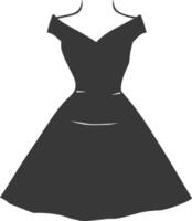 Silhouette women dresses black color only vector