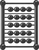 silhouette abacus black color only vector