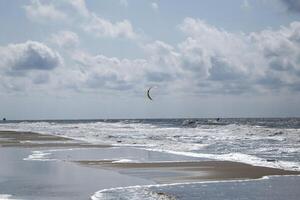 rough sea, village petten at the north sea, the netherlands, photo