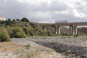 New bridge over the highway next to the santa barbara bridge, almeria, spain photo