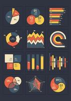 negocio datos visualización proceso gráfico resumen elementos de grafico infografía vector