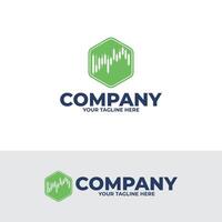 Financial graph logo design template vector