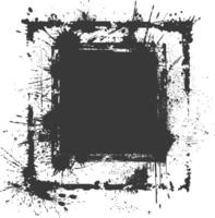 silueta sucio textura frontera negro color solamente vector