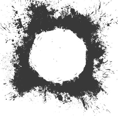 Silhouette dirty texture border black color only
