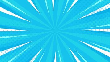 Bright blue abstract background. Blue comic sunburst effect background with halftone. Suitable for templates, sales banners, events, ads, web, pages, and others vector