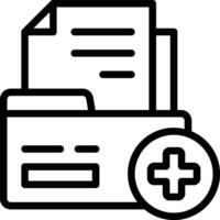 Medical File Icon. Health Record Folder Icon vector