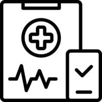 Medical Report Icon. Medical record icon vector