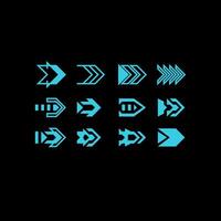 arrow scifi element, modern futuristic abstract hud set vector