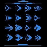 arrow scifi element, modern futuristic abstract hud set vector