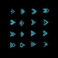 arrow scifi element, modern futuristic abstract hud set vector