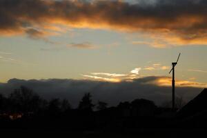 sunset in the netherlands, clouds, colors photo