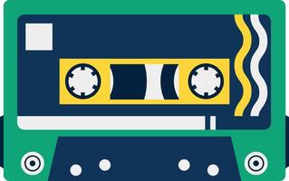 Retro Cassette Tape in Classic Design and Shape. Vintage Audio Tape. Isolated Icon vector