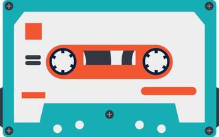 Retro Cassette Tape in Classic Design and Shape. Vintage Audio Tape. Isolated Icon vector