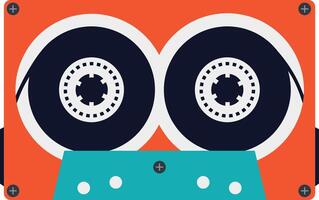 Retro Cassette Tape in Classic Design and Shape. Vintage Audio Tape. Isolated Icon vector