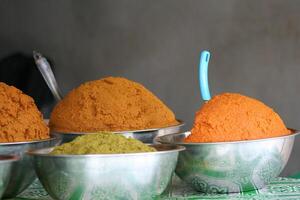 Market, delicious spices, Koh Samui island, Thailand photo