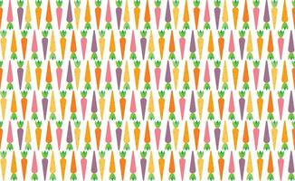 illustration pattern of multicolor carrot on white background. vector