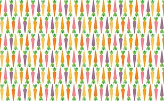 illustration pattern of multicolor carrot on white background. vector