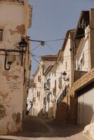 streets in albanchez, white mountain village, almeria, spain photo