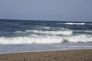 rough sea with many waves photo