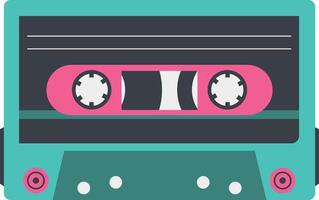 Retro Cassette Tape in Classic Design and Shape. Vintage Audio Tape. Isolated Icon vector