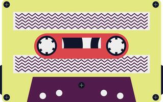 Retro Cassette Tape in Classic Design and Shape. Vintage Audio Tape. Isolated Icon vector