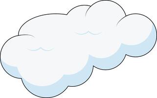 dibujos animados mullido blanco nubes en blanco antecedentes. ilustración diseño. vector