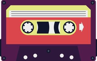 Retro Cassette Tape in Classic Design and Shape. Vintage Audio Tape. Isolated Icon vector