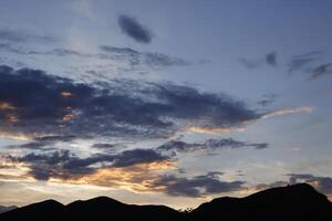 sunset in the mountains of spain photo