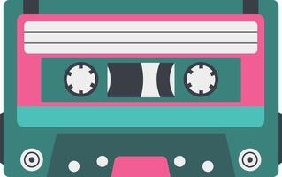Retro Cassette Tape in Classic Design and Shape. Vintage Audio Tape. Isolated Icon vector