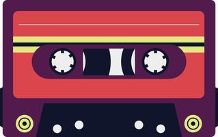 Retro Cassette Tape in Classic Design and Shape. Vintage Audio Tape. Isolated Icon vector