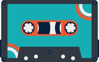 Retro Cassette Tape in Classic Design and Shape. Vintage Audio Tape. Isolated Icon vector