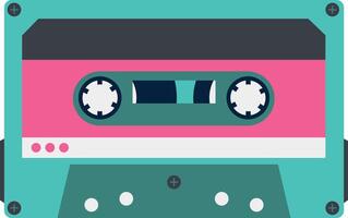 Retro Cassette Tape in Classic Design and Shape. Vintage Audio Tape. Isolated Icon vector