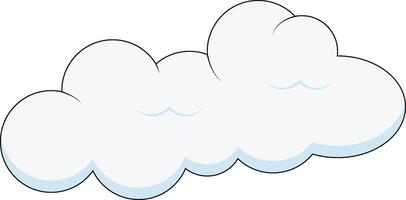 Cartoon Fluffy White Clouds on White Background. Illustration Design. vector