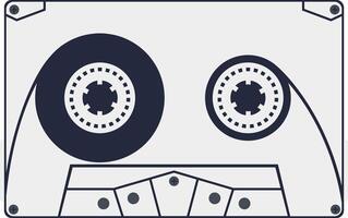 Retro Cassette Tape in Classic Design and Shape. Vintage Audio Tape. Isolated Icon vector