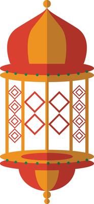 Ramadhan Kareem Muslim Lanterns Element for Background Template. Illustration Design